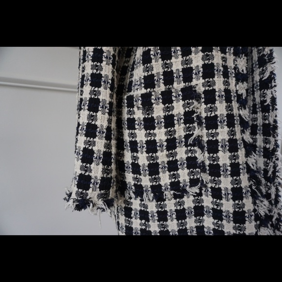 ZARA black and white tweed pea coat - Picture 5 of 5